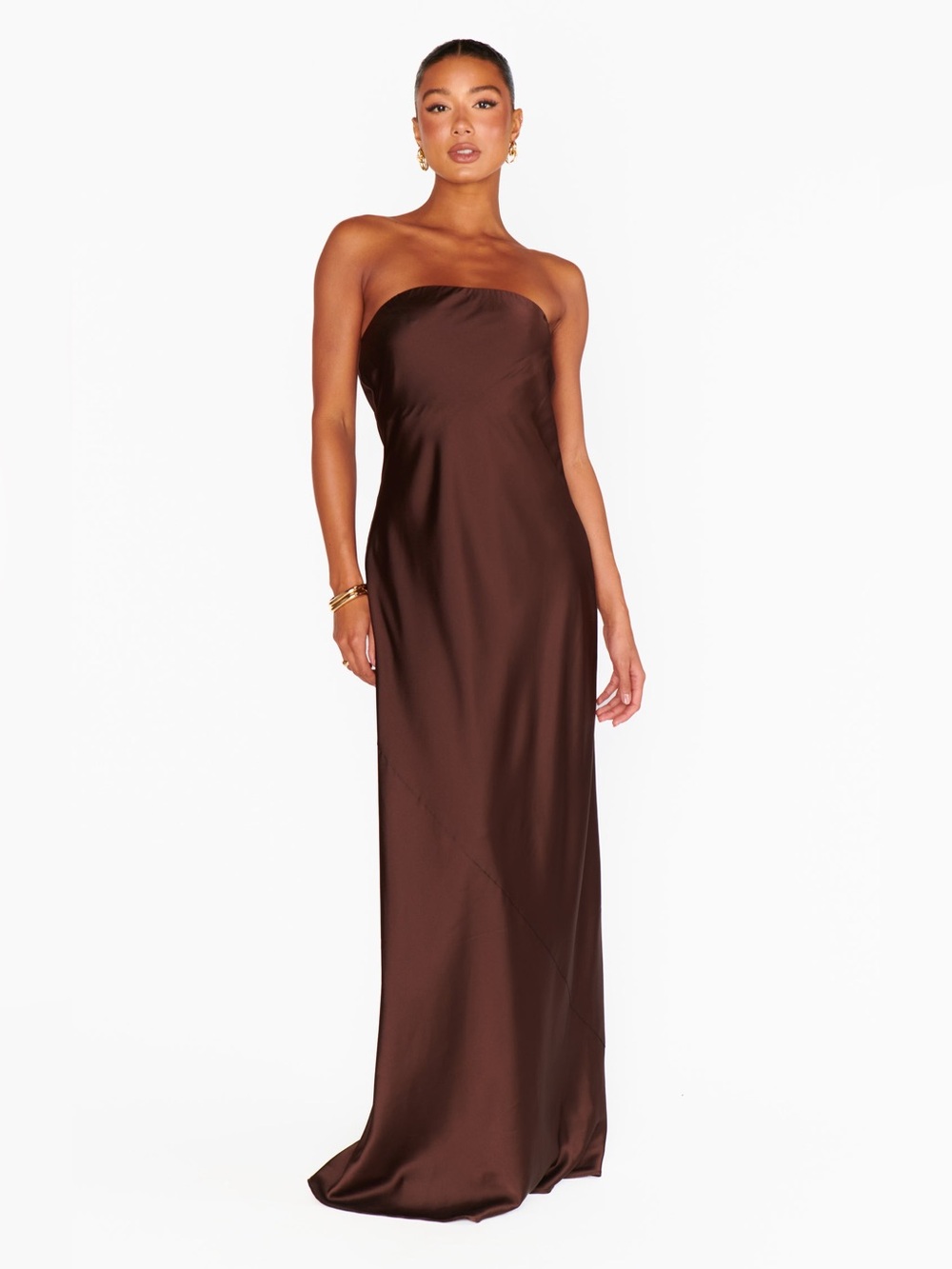 Show Me Your Mumu Taylor Tube Maxi Dress size Medium M Brown NWOT strapless - Picture 6 of 7
